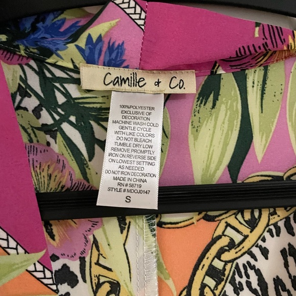 NEW! Camille & Co Paradise Floral Print Kimono Wrap - S - Picture 6 of 8